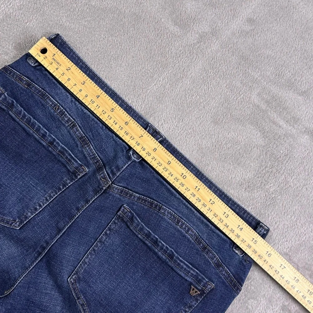 Wit & Wisdom Ab-solution Blue Cropped Flare Distressed‎ Jeans Size 10 W31